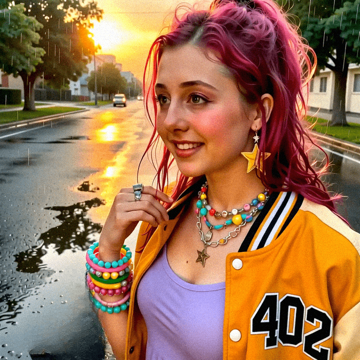 The time Emma-Jane MacKinnon-Lee got caught in the rain, like a full on 402