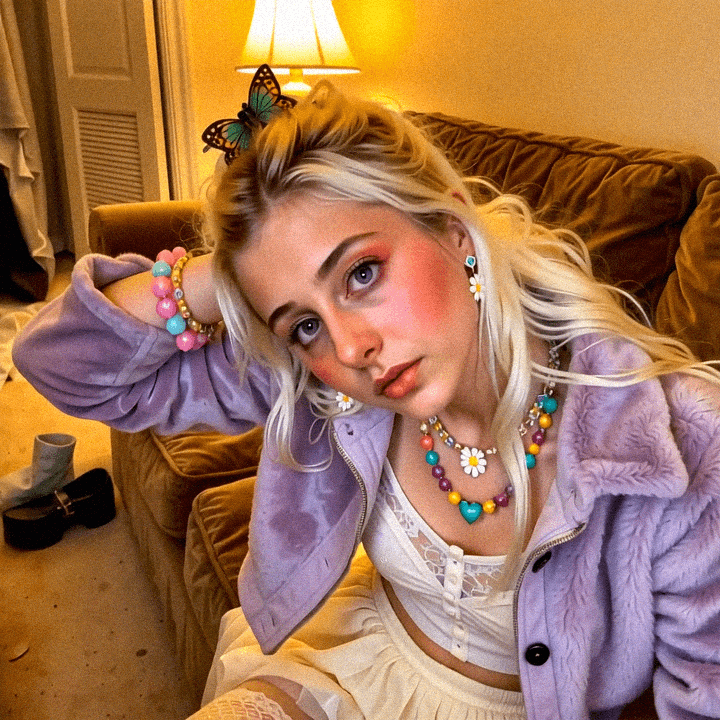 The time Emma-Jane MacKinnon-Lee posed with her favourite butterfly clip