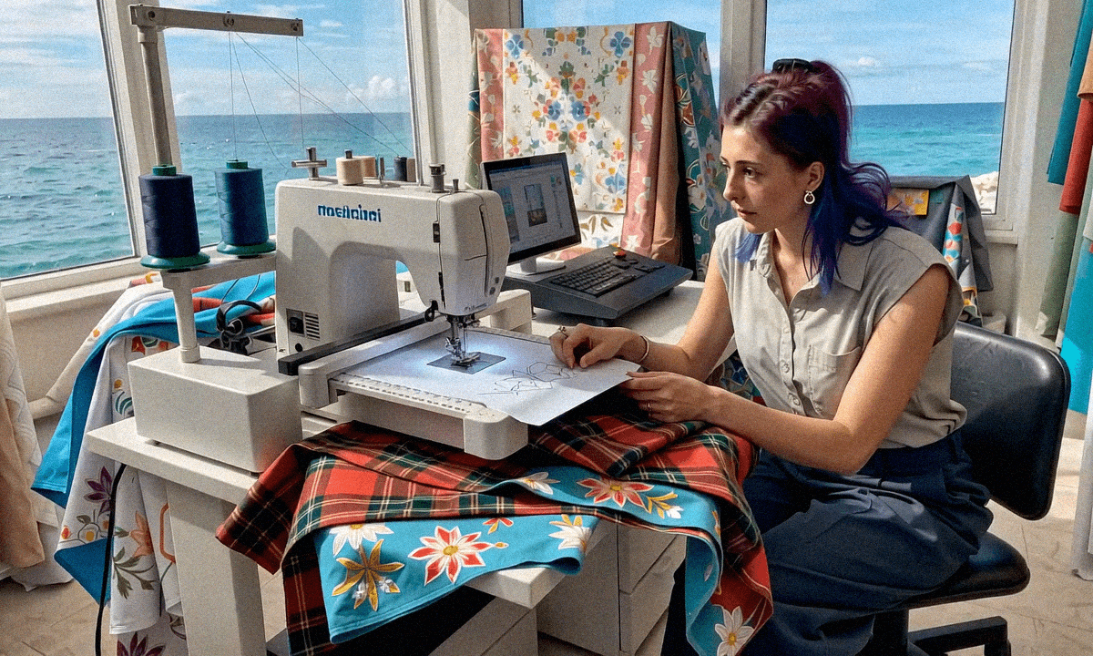 The time Emma-Jane MacKinnon-Lee laid out flower print fabric sheets to dry.