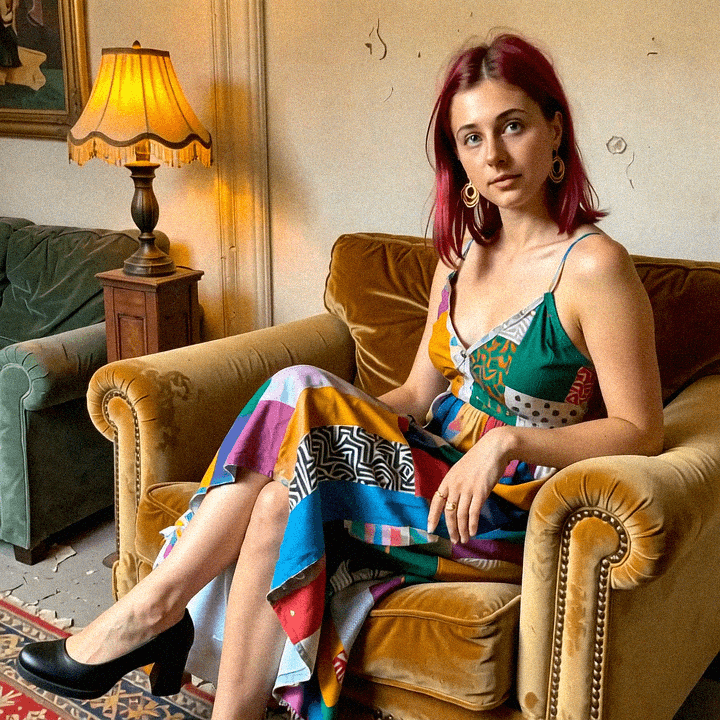 The time Emma-Jane MacKinnon-Lee held up the vintage patchwork fabric and smiled.